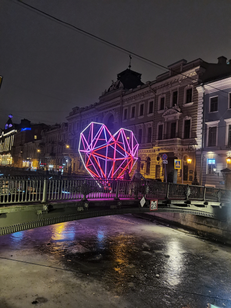 Огни новогоднего города Санкт - Петербург